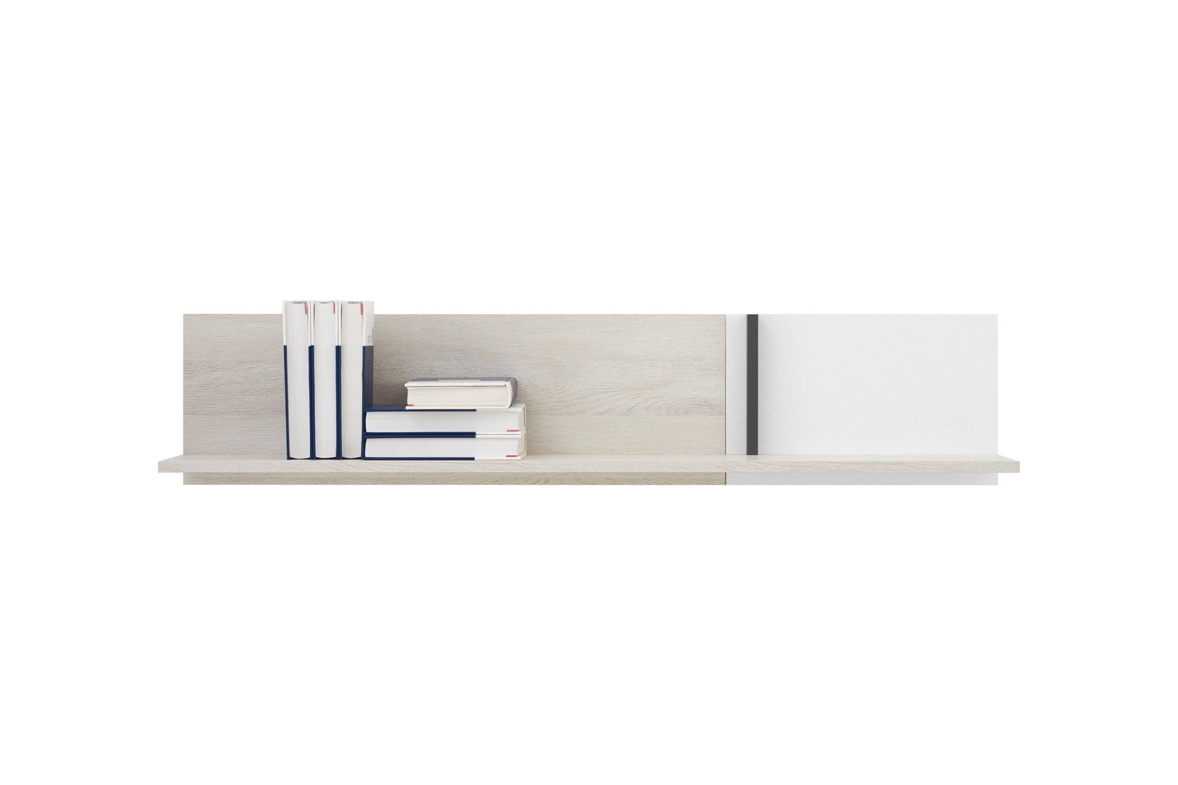 Deine Möbel 24 Hängeregal REMI 13 Wandregal 120 cm breit, Set 1-tlg., REMI Kollektion Kinderzimmer Jugendzimmer Weiß Holz Anthrazit