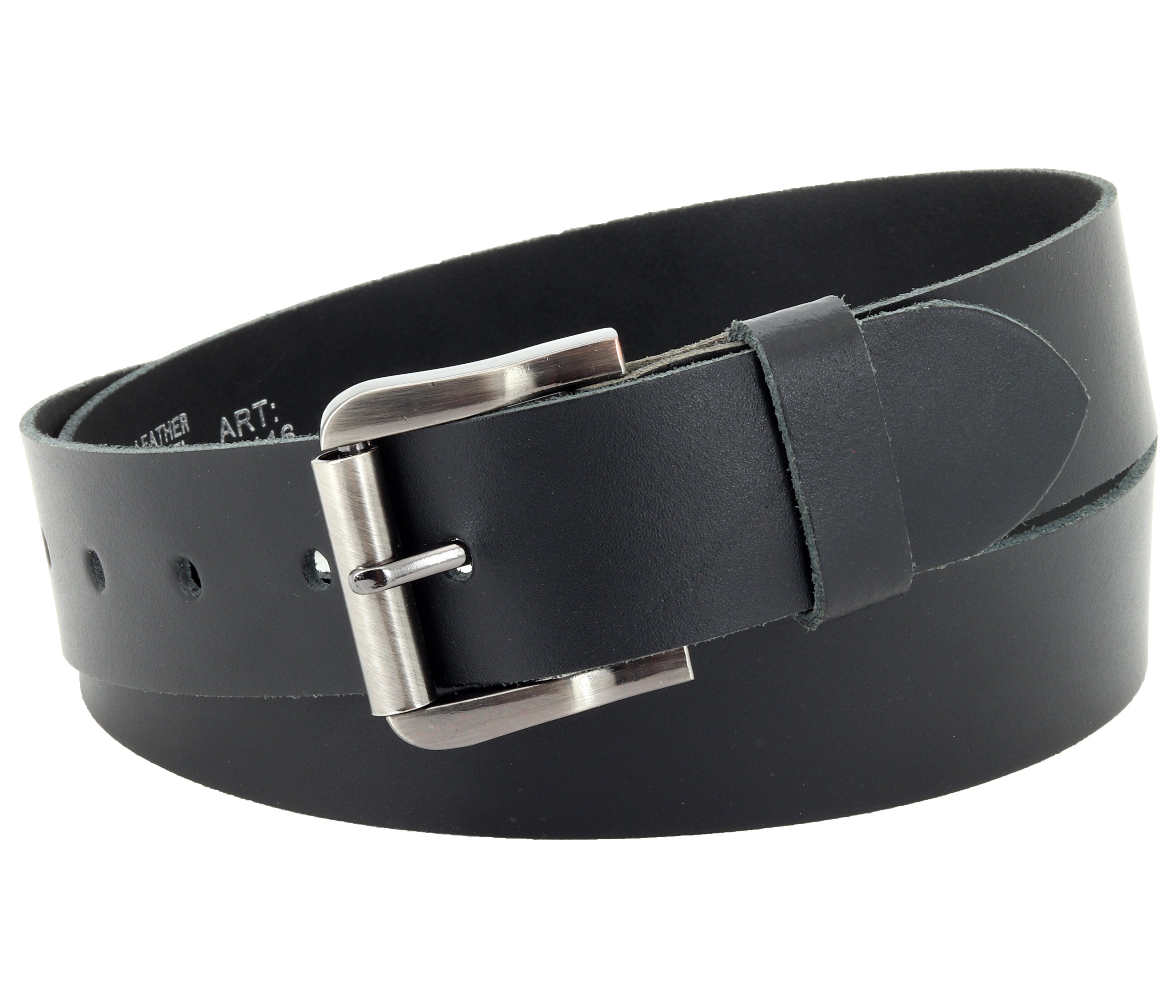 Ledergürtel OM536-SL-Schwarz