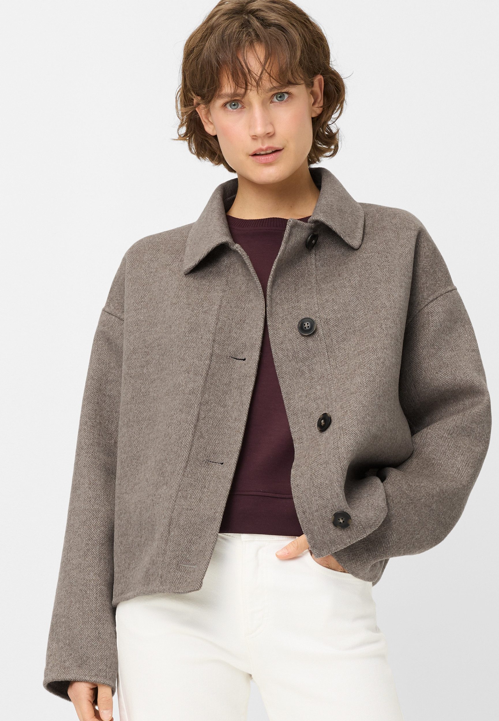Fuchs Schmitt Wolljacke JACKE WOLLE BEIGE/KITT