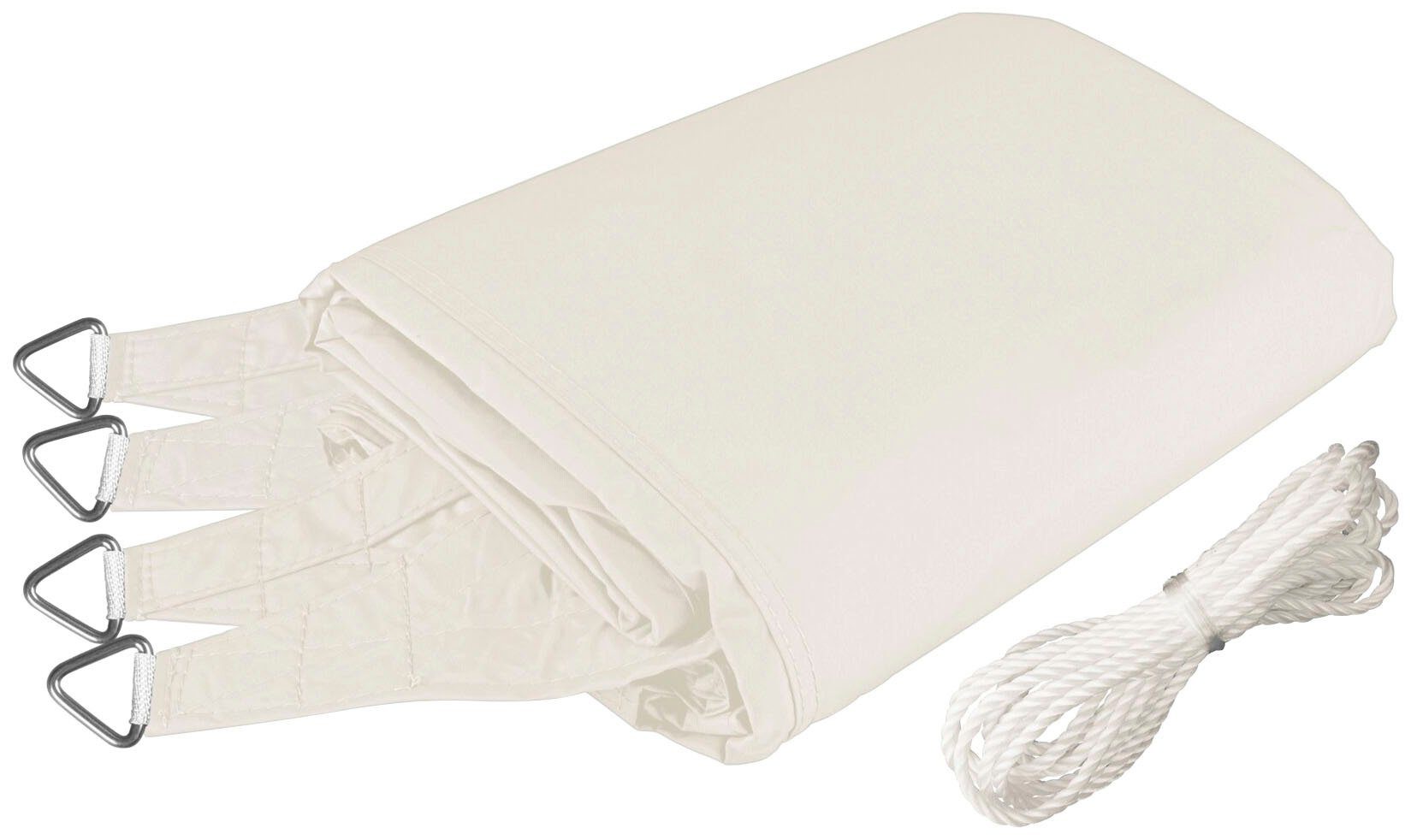 GAIJUAN Sonnensegel Quadratisch 4x4,5 M – Wasserdicht, UV-Schutz 95%, Mit Befestigungsseilen, Creme