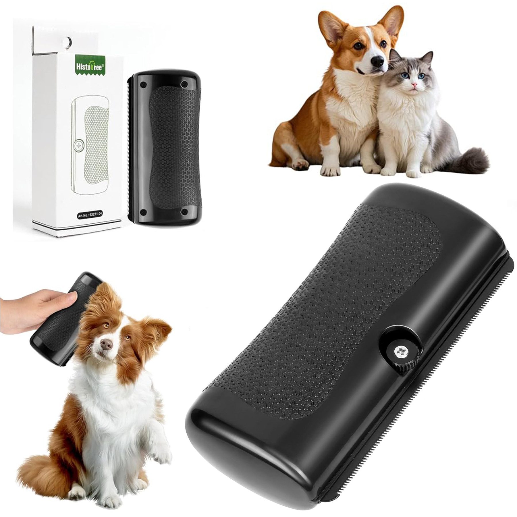 Mutig Fellbürste Tierbürste,Pet Care Brush, Tails Enthaarungsbürste, (für Kurzes Langes Haar Katze & Hund Pet Hair Removal Brush Grooming), Pet Care Brush,Haustiere Tails Deshedding Brush, Bürste Hund