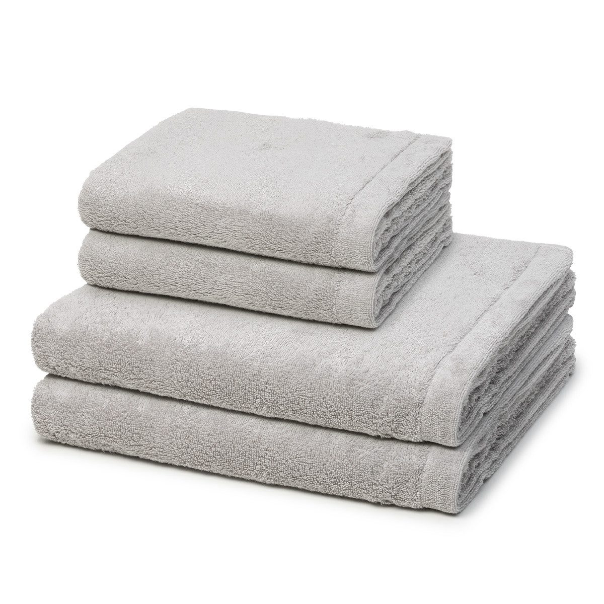 Cawö Handtuch Set Lifestyle, Walkfrottee (Spar-Set, 4-St), 2 X Handtuch 2 X Duschtuch im Set - Baumwolle - Saugstark