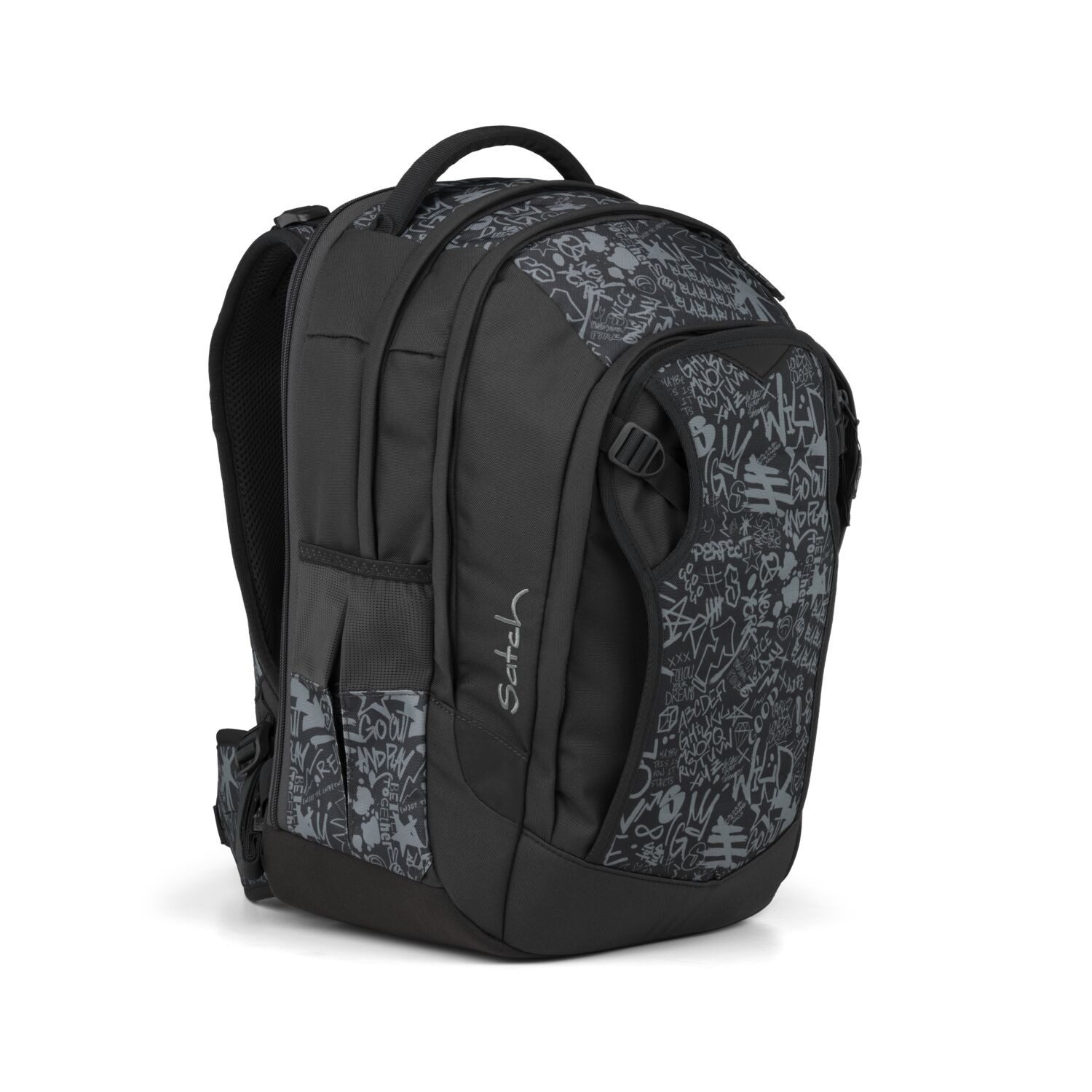 Satch Schulranzen Schulrucksack MATCH PLUS Street Ink (1 Stück), Schulranzen, ergonomisch, 30 + 5 Liter, 4 Fächer – Bild 2 von 5