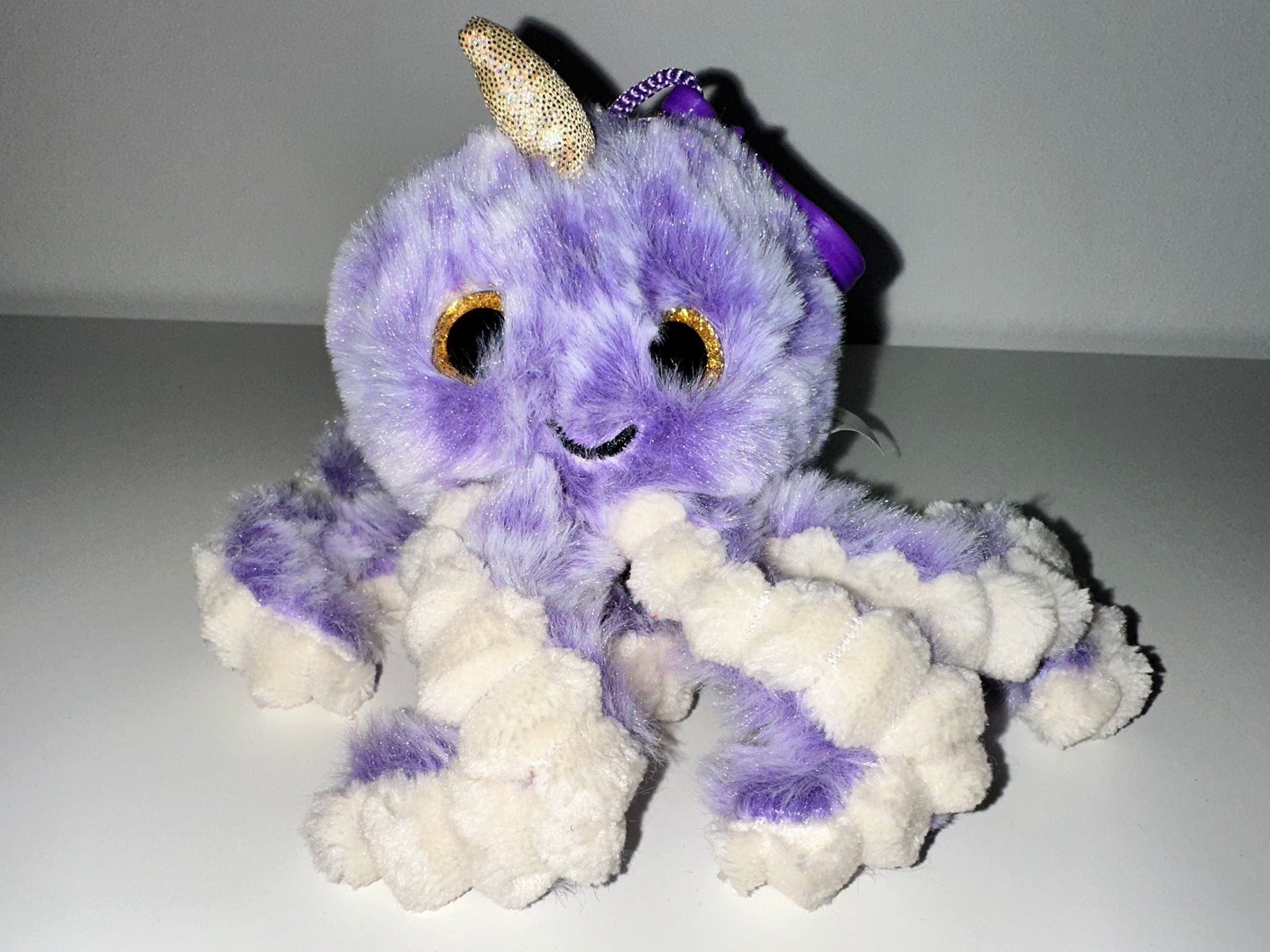 Kuscheltier Krake Plüsch Spielzeug Octopus Kuscheltier Krake Lila 15 cm Bagclip