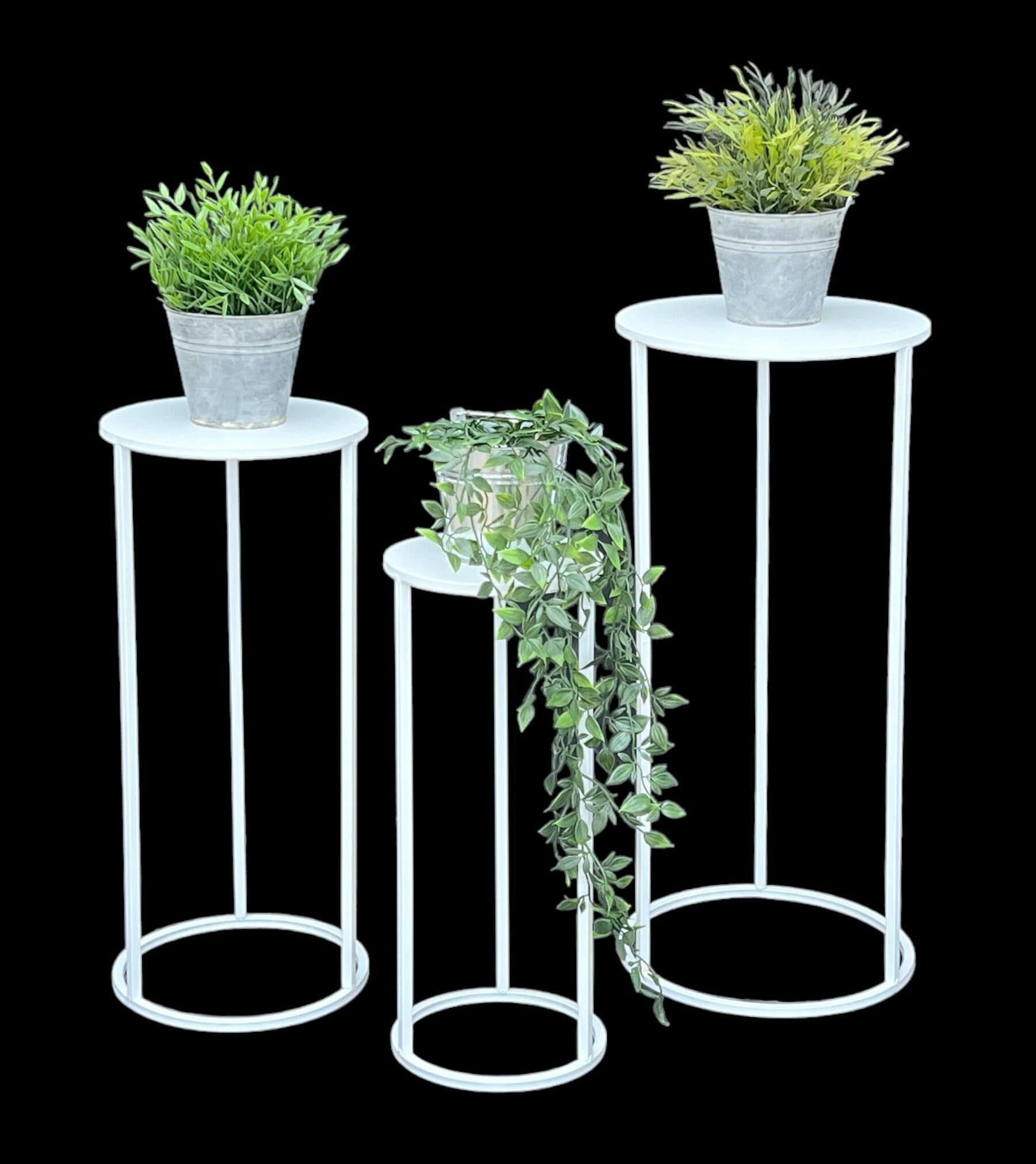DanDiBo Blumenhocker Metall Weiß Rund Blumenständer günstig online kaufen