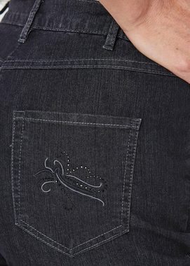 GOLDNER Bequeme Jeans Edel geschmückte Jeanshose Carla