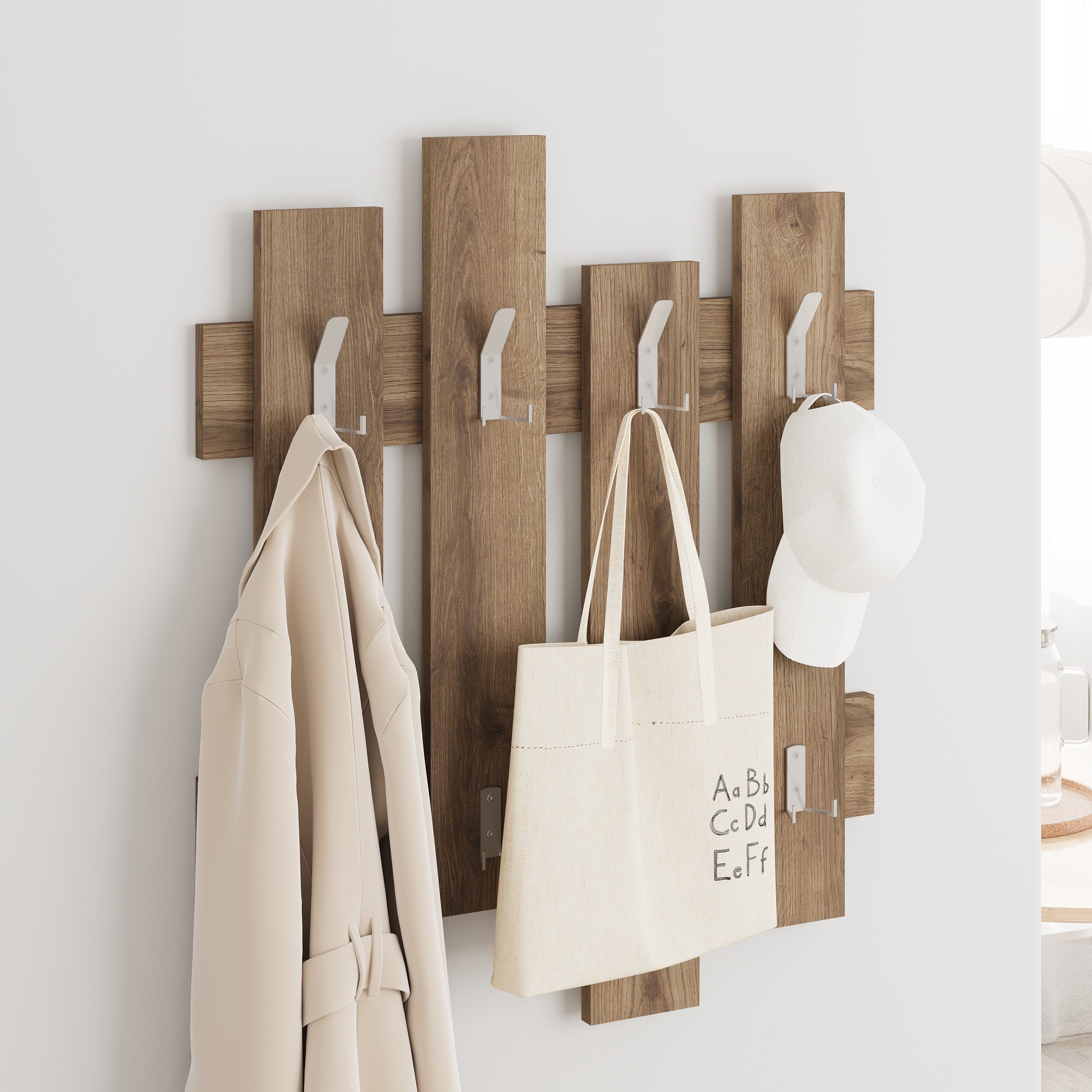 Decortie Wandgarderobe Wave, Aufhänger/ Hänger, 69 x 4 x 81 cm