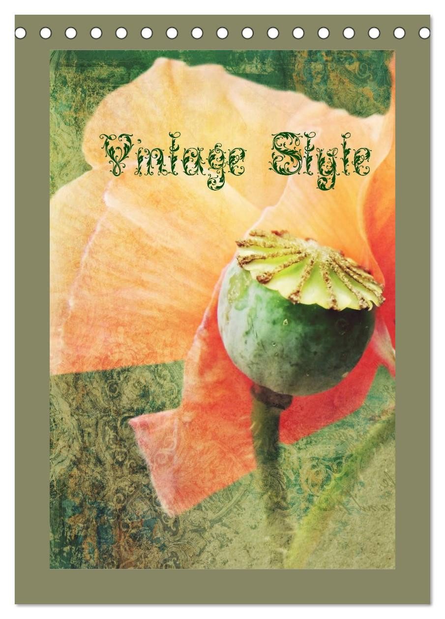 CALVENDO Wandkalender Vintage Style (Tischkalender 2027 DIN A5 hoch), CALVENDO Monatskalende