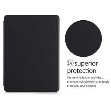 kalibri E-Reader-Hülle Hülle für Amazon Kindle Paperwhite 11. Generation 2021, Leder eBook eReader Schutzhülle - Flip Cover Case
