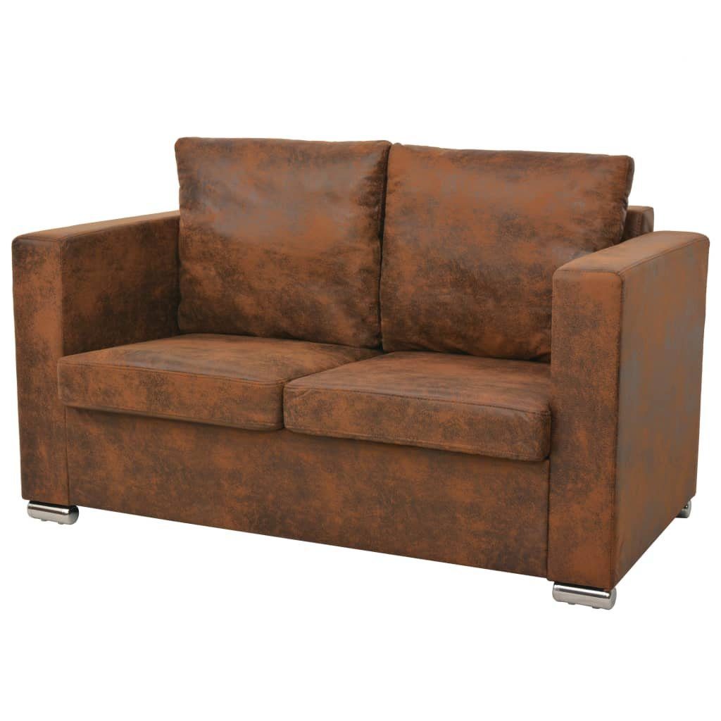 vidaXL Sofa 2-Sitzer Sofa 137 x 73 x 82 cm Künstliches Wildleder