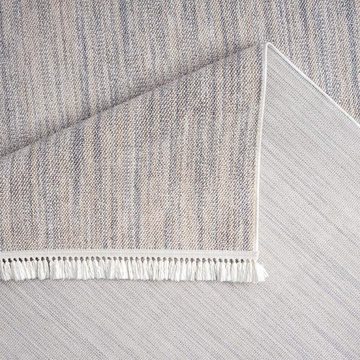 Teppich CLASICO 0052, Carpet City, rechteckig, Höhe: 11 mm, Kurzflor, Fransen, Meliert, Boho-Stil, Wohnzimmer