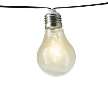 Lumineo LED-Lichterkette, LED Solar Lichterkette Glühbirnen Kunststoff Outdoor 4,5m Warmweiß