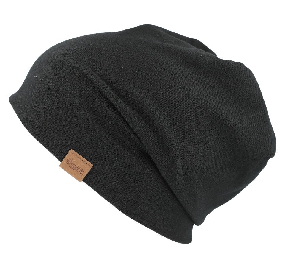 Eisglut Fleecemütze Jerseyo Cotton SCHWARZ
