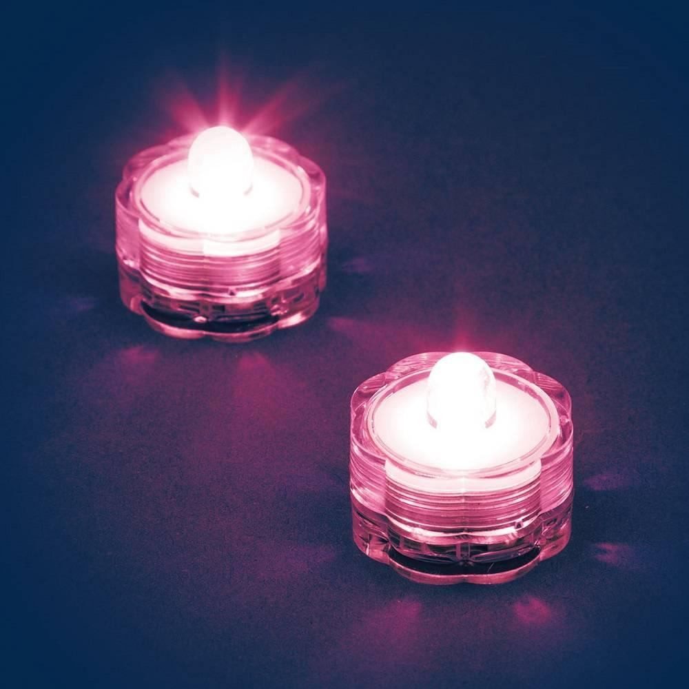 XMAS KING Teelicht LED-Teelicht 2er Set pink / rosa Wasserdicht Batterie au günstig online kaufen