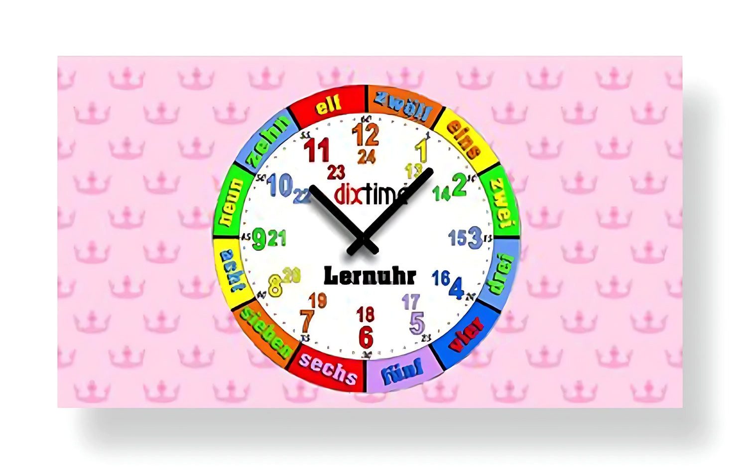 dixtime Wanduhr moderne Wanduhr in 3-D-Optik Lernuhr - Dixtime Modell: 3D-0436