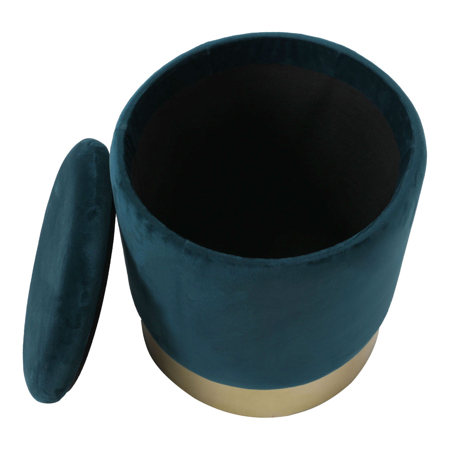 Amagohome Sitzhocker Samthocker Ø 31 H 38 cm Velour Hocker mit Stauraum u. günstig online kaufen