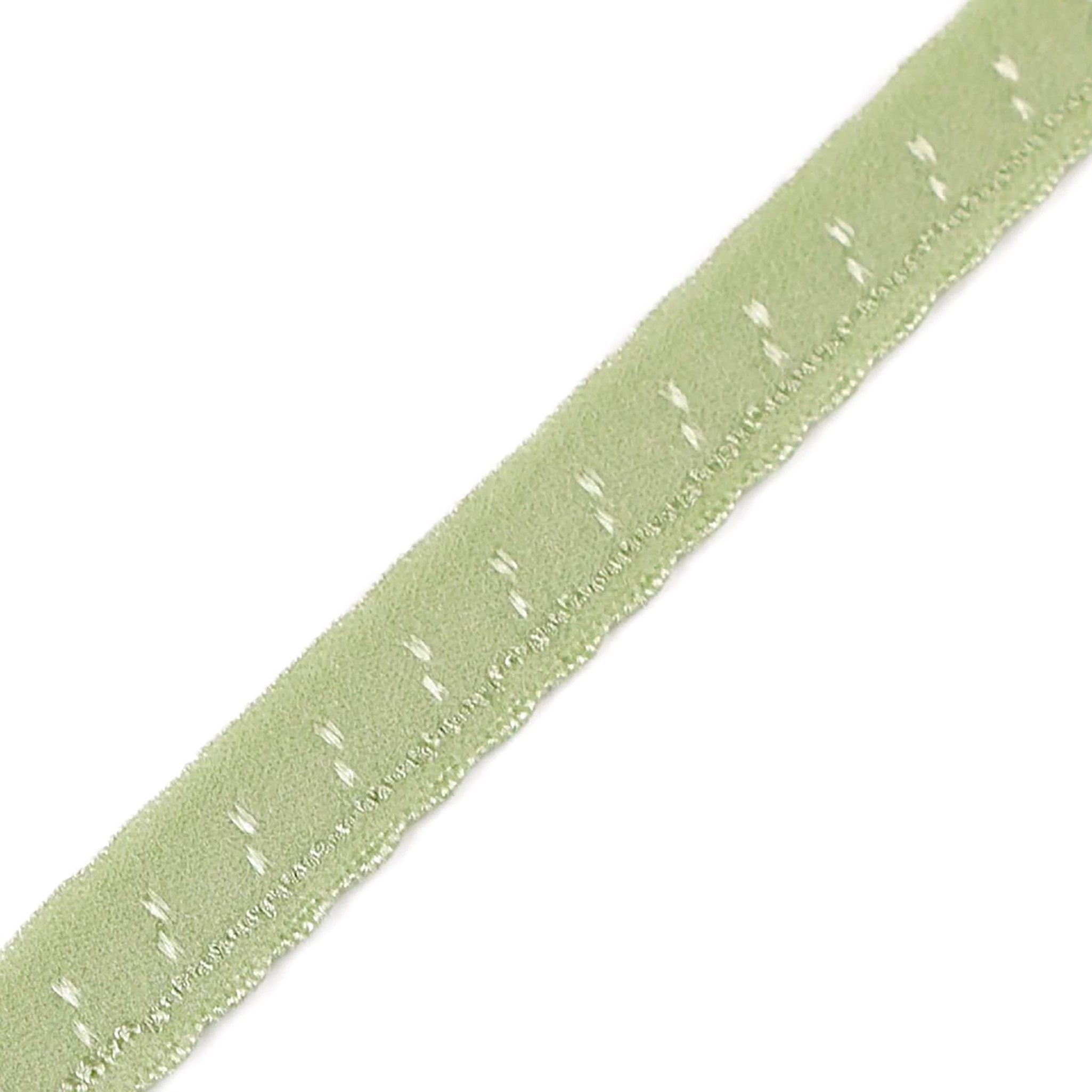 maDDma Gummiband Ziergummi ab 1m Falzgummi 10 mm elastisches Saumband, schilfgrün