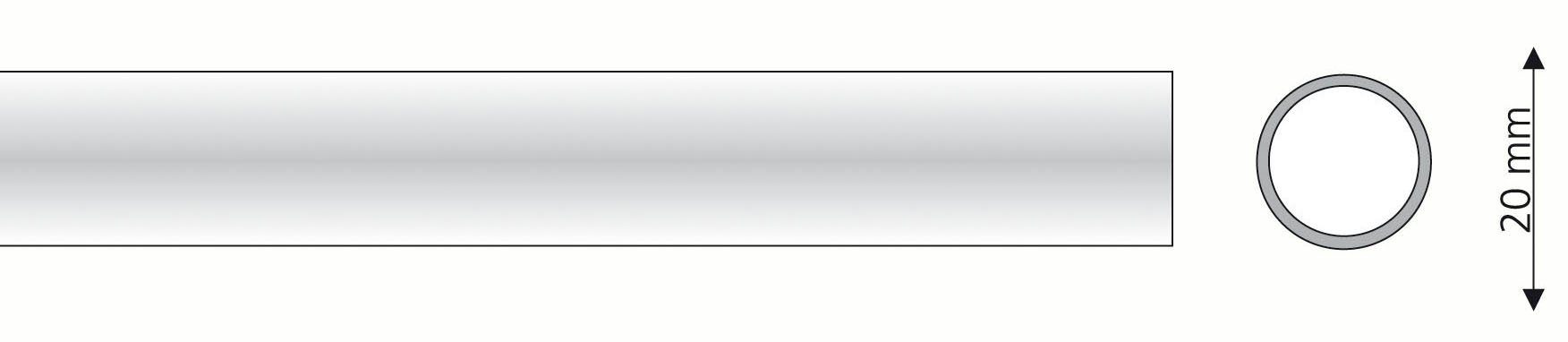 Liedeco Gardinenstange Gardinenrohr, Stilrohr, Gardinenstange 20 günstig online kaufen