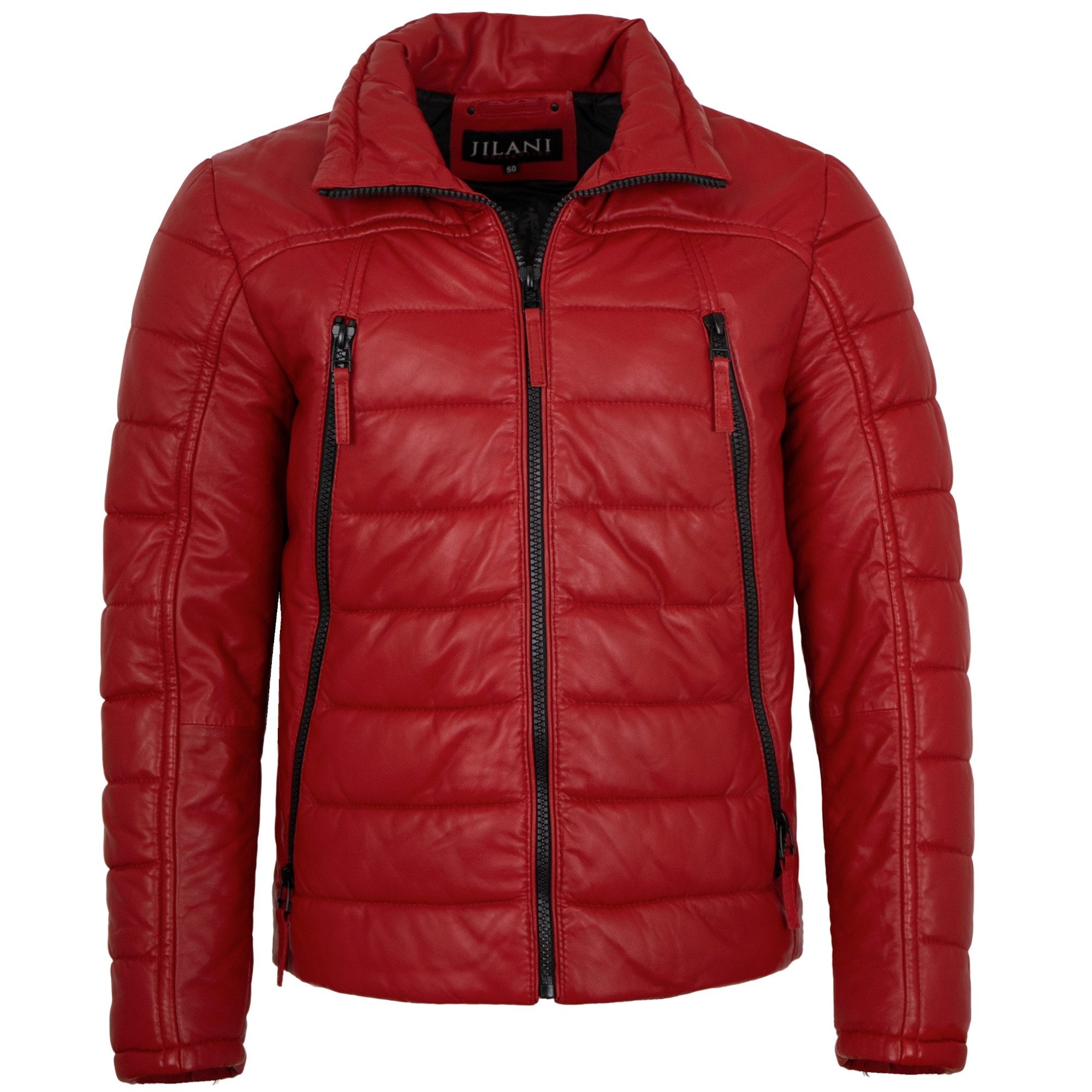 Jilani Lederjacke Filbo Jilani - Herren Lederjacke Steppjacke Lammnappa rot günstig online kaufen