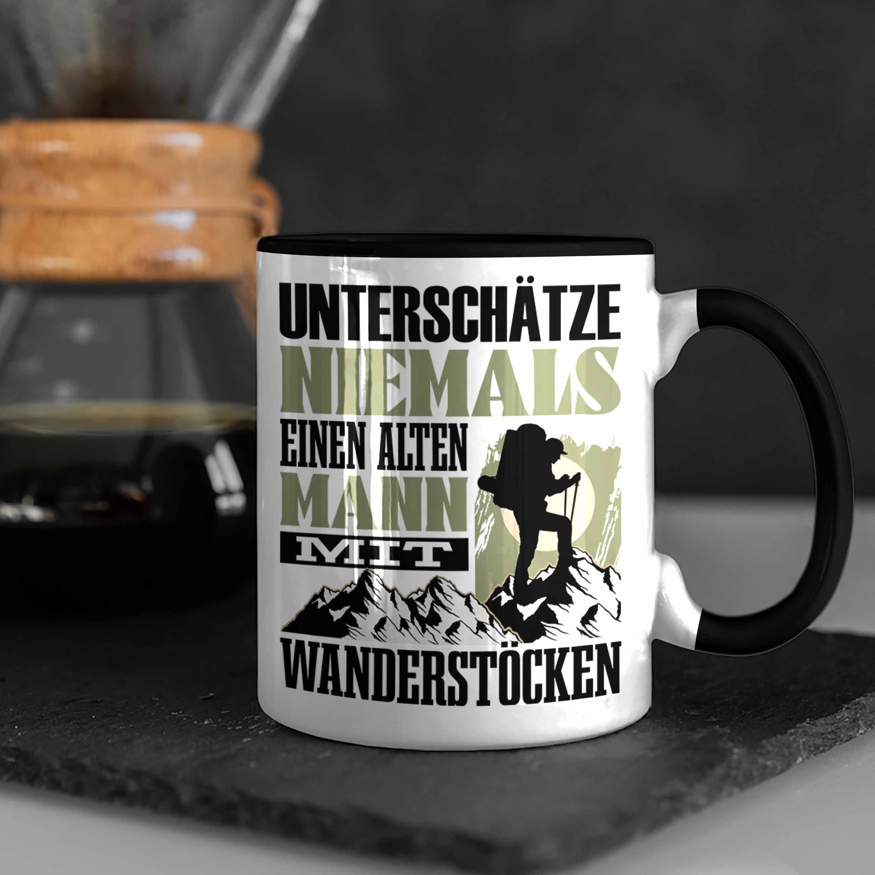 Wanderer Trendation Schwarz für Lustiger Geschenk Niema Unterschätze Tasse Tasse Spruch Wander