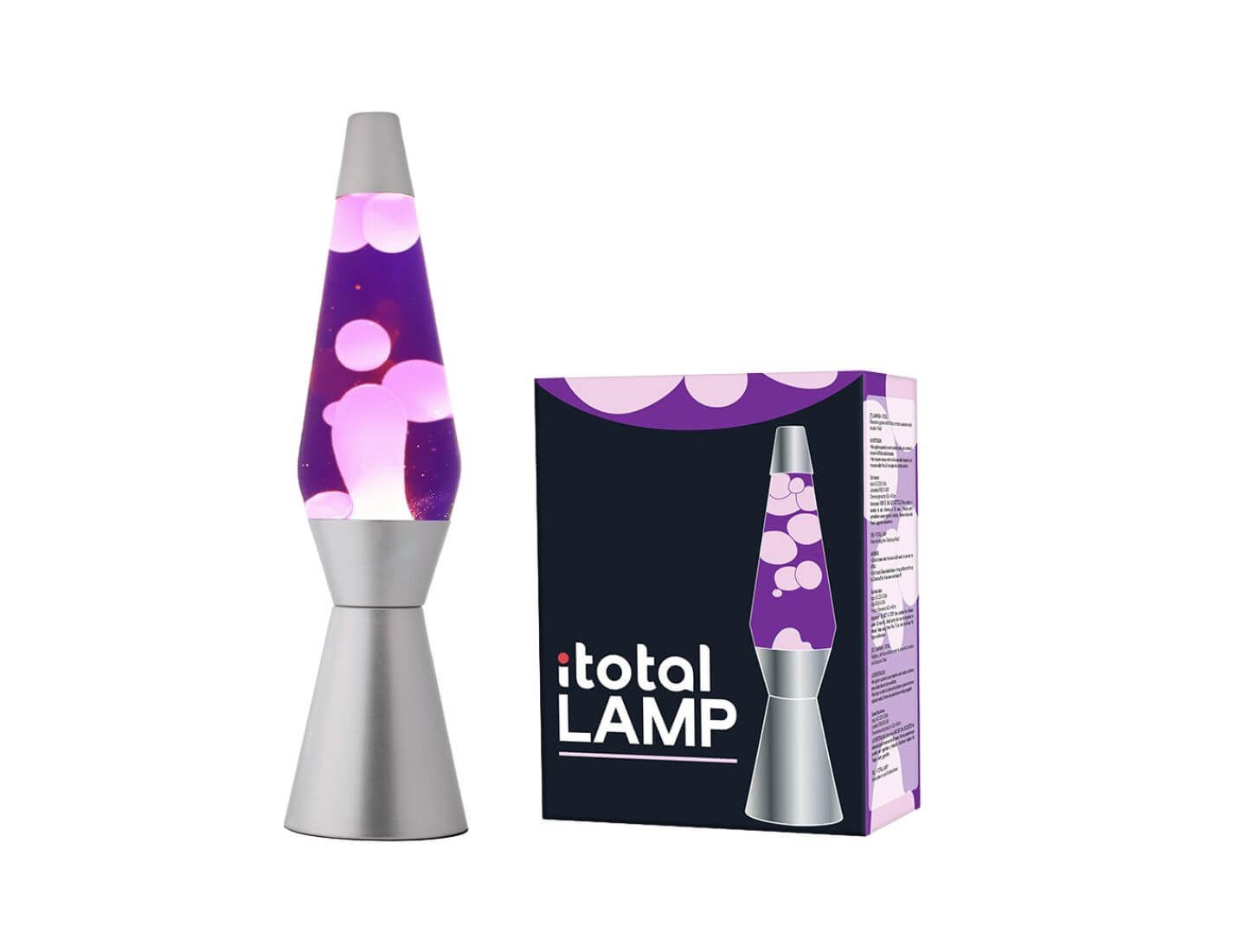 I-TOTAL Getränkeuntersetzer Lavalampe Spaceship Silber / Lila