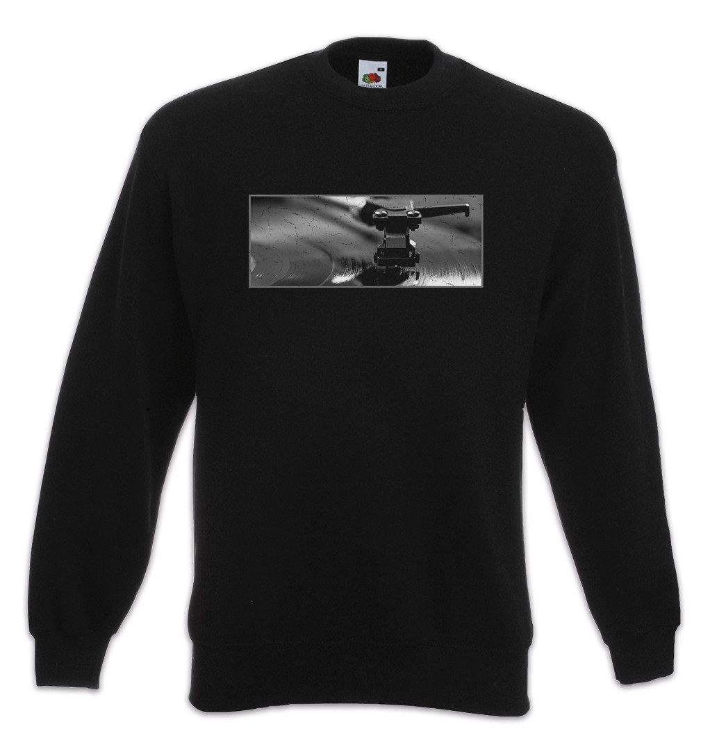 Urban Backwoods Sweatshirt Record Player Plattennadel Sweatshirt Platte Schallplatte DJ (1-tlg) Disco Djane Club Techno
