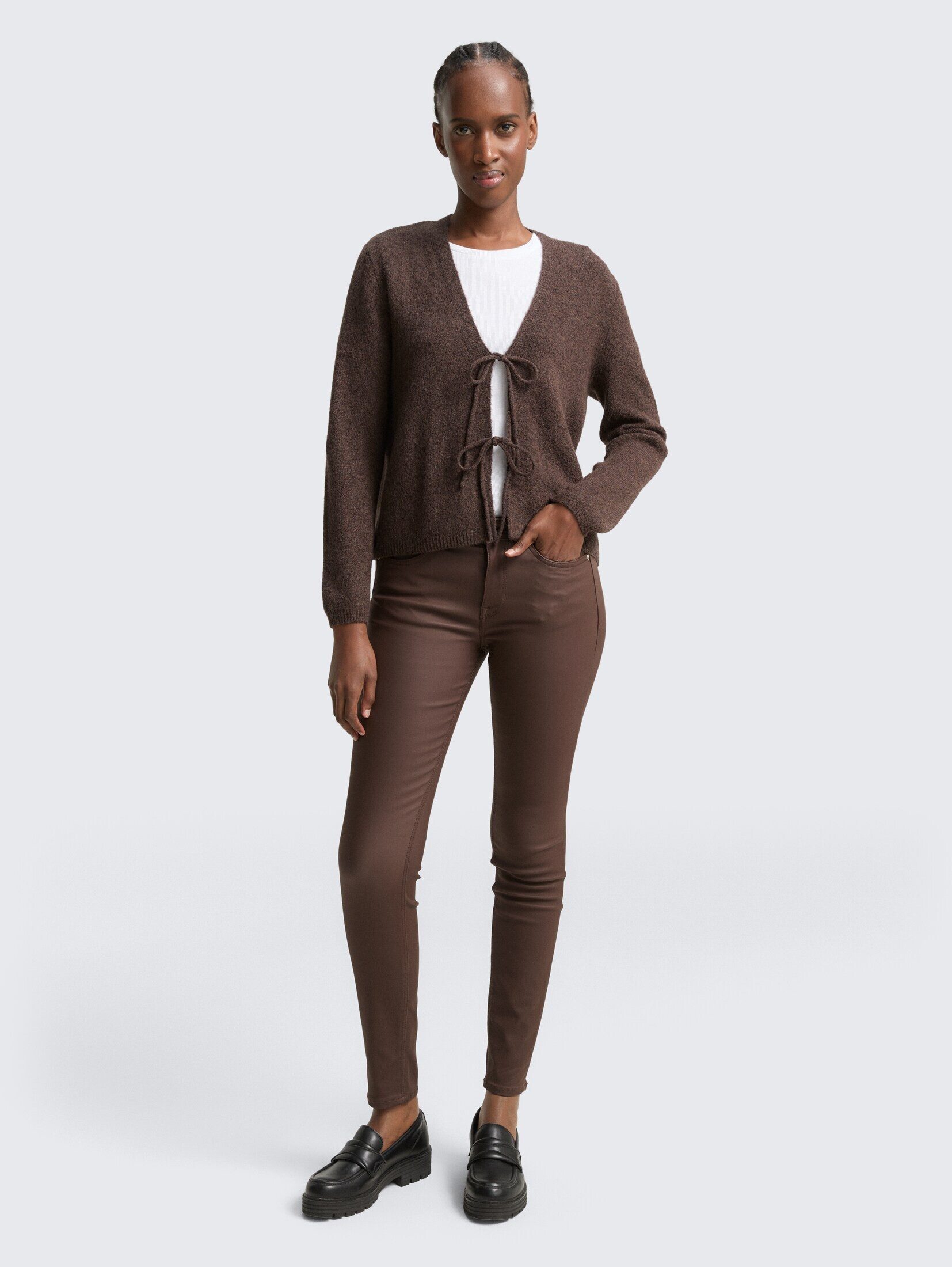 TOM TAILOR Denim Skinny-fit-Jeans Jeanshosen Coated TTNELA SKINNY Jeans günstig online kaufen