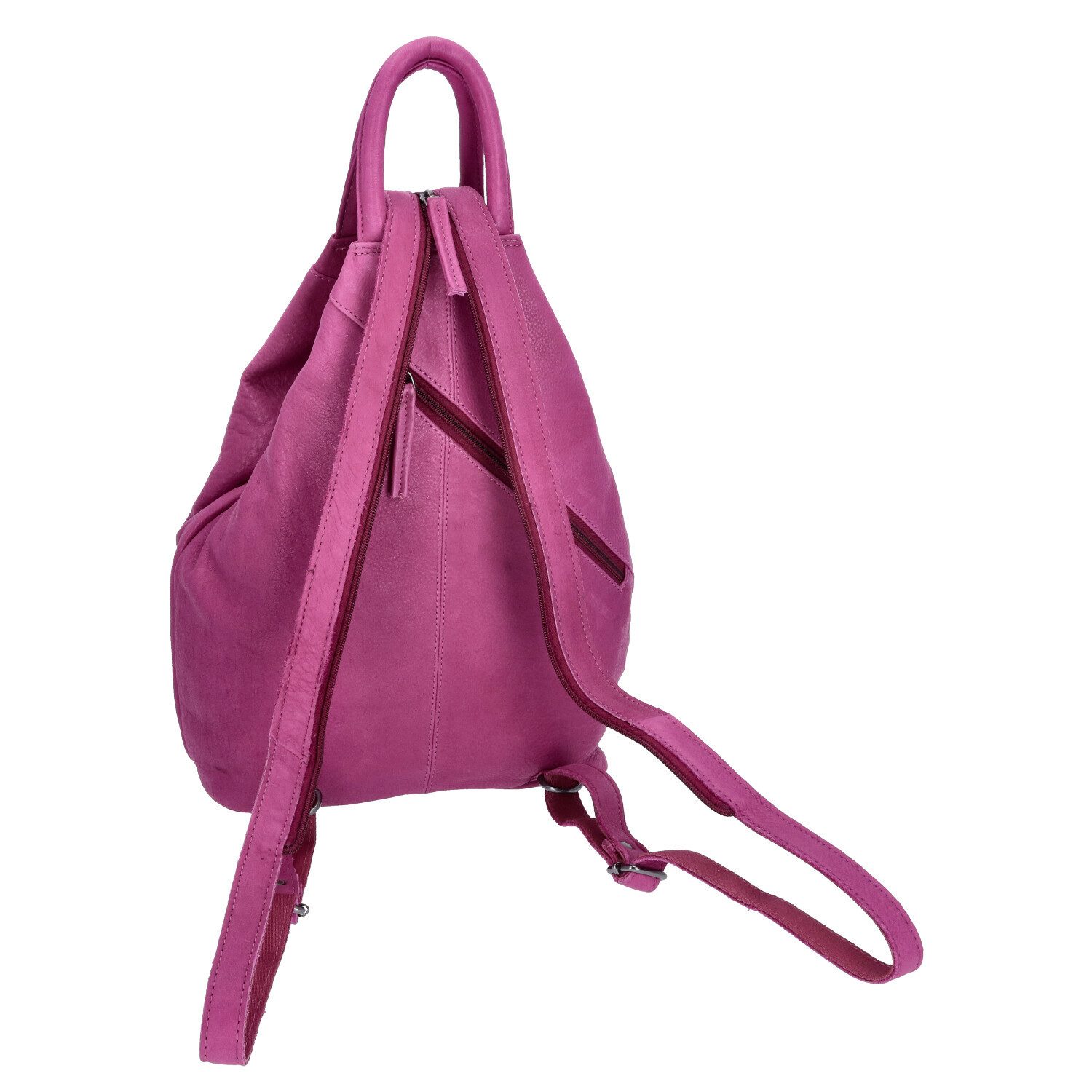 The Skandinavian Brand Freizeitrucksack The Skandinavian Brand Damen Leder Rucksack Purple (1-tlg)