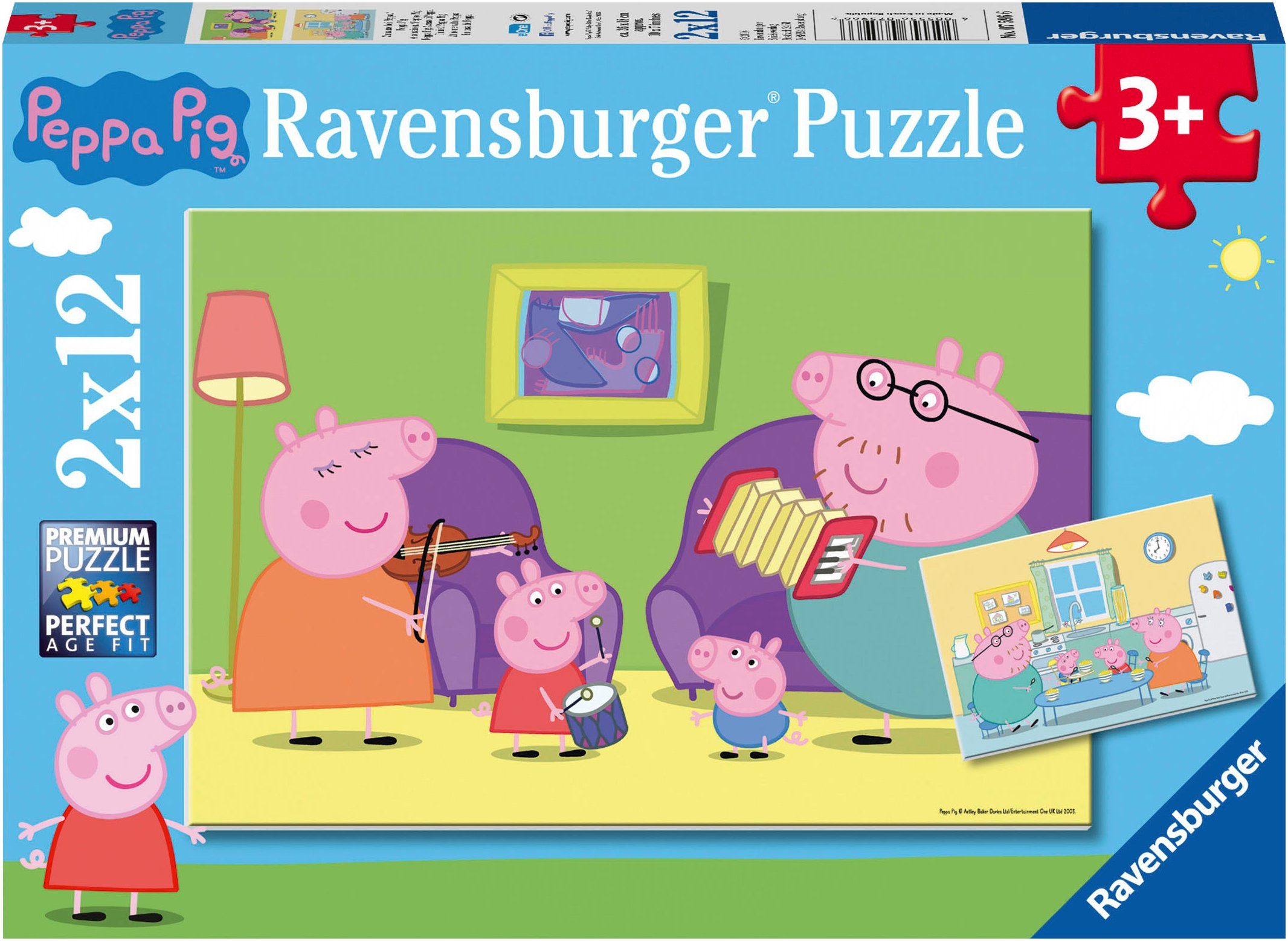 Ravensburger Puzzle Zuhause bei Peppa, 24 Puzzleteile, Made in Europe günstig online kaufen