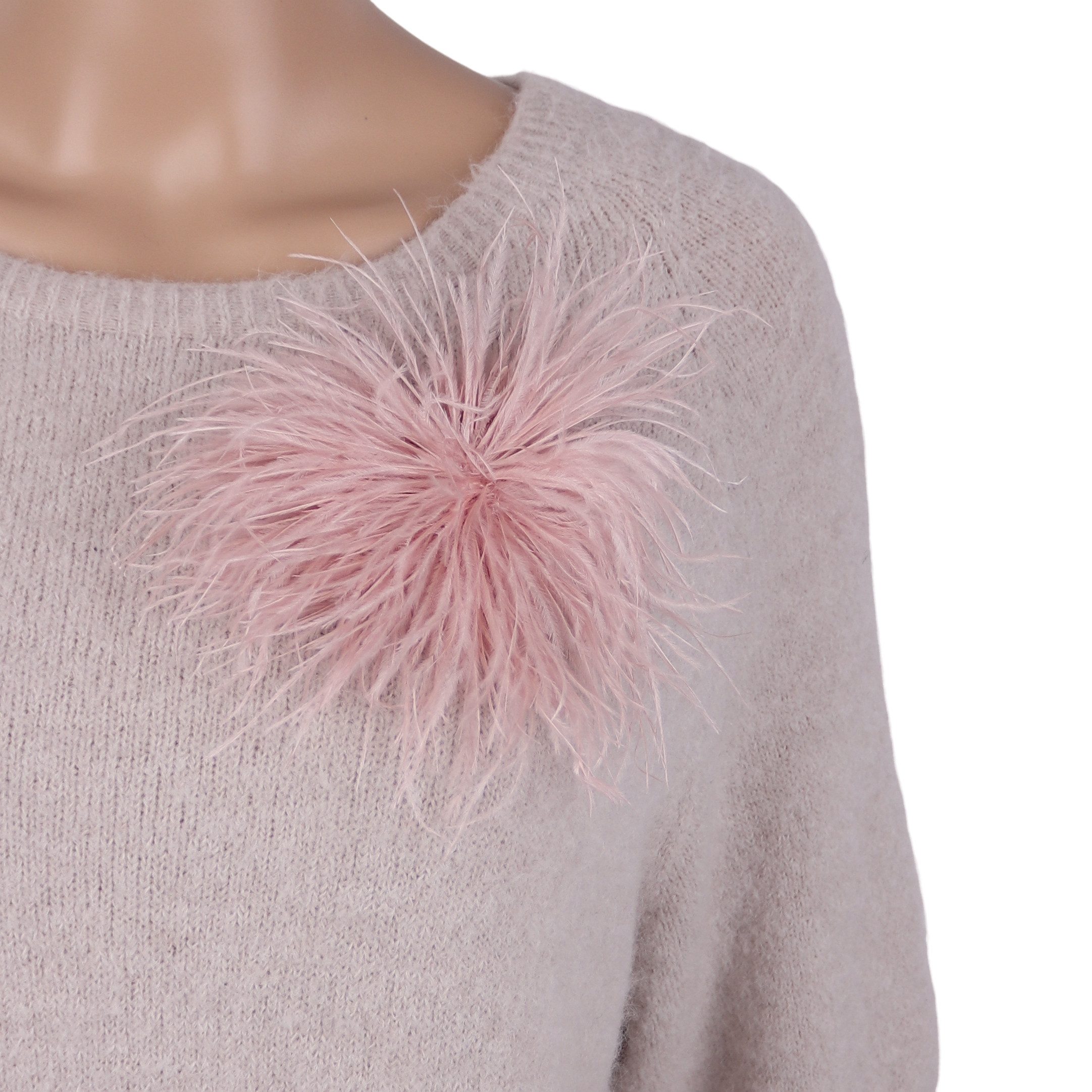 MIRROSI Brosche Edler Federbrosche, Feder-Anstecker im Boho-Vintage Stil, Ausgestattet mit Clip und Anstecknadel für sicheren Halt