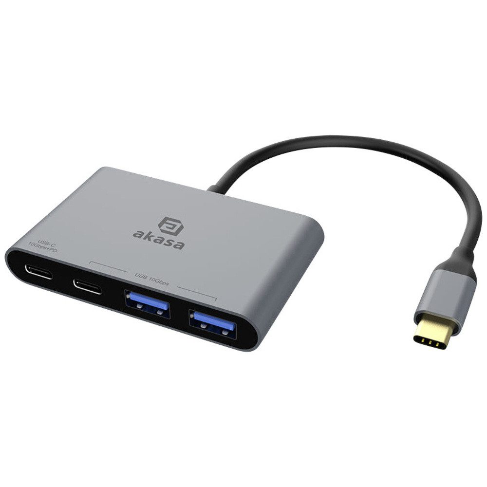 USB-Verteiler Akasa 4 Port USB-C® (USB 3.2 Gen 2) Multiport Hub mit USB-C® Stecker