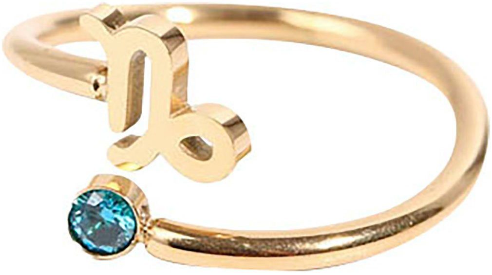 FIRETTI Fingerring Schmuck Geschenk Damenring Sternzeichen Made in Germany - mit Zirkonia (synth) mehr