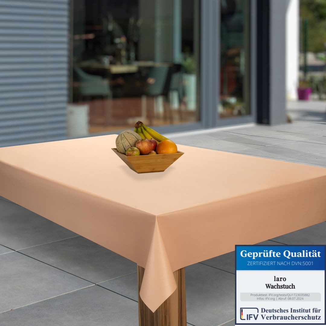laro Tischdecke Wachstuch-Tischdecken Weihnachten Lachs Matt rechteckig günstig online kaufen