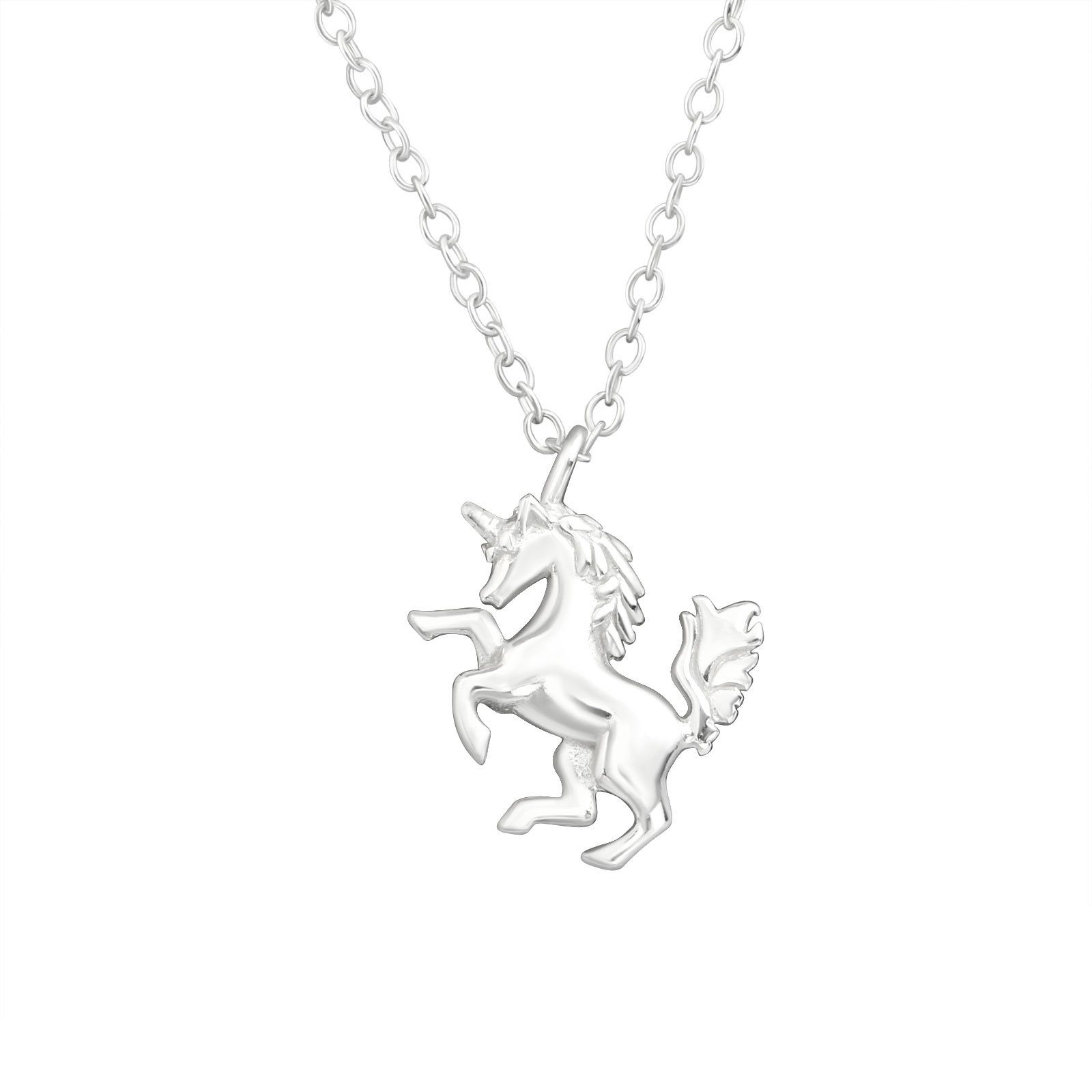 ALEXANDER YORK Kette mit Anhänger EINHORN, 2-tlg. (Kette mit Anhänger), 925 Sterling Silber, Silberschmuck