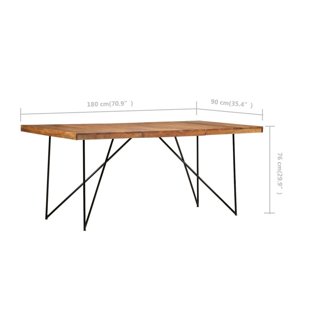 (1-St) cm x 90 Massivholz Esstisch x furnicato 76 Akazie 180