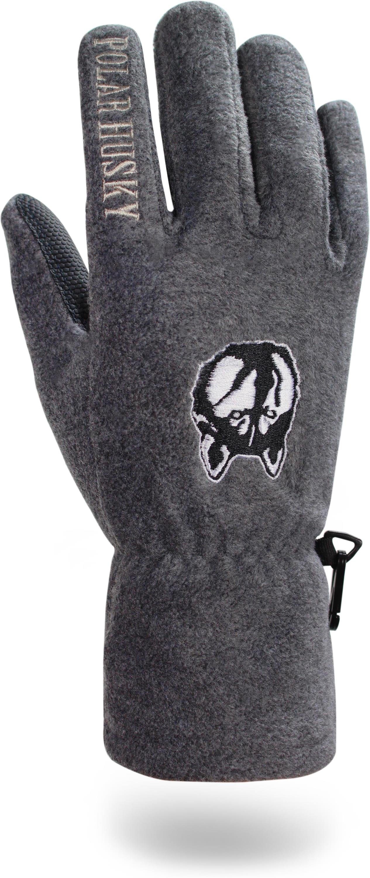 Fleece verstärkter Polar mit Damen Grau Handschuhe Unterziehhandschuhe Lhotse Skihandschuhe Husky Handinnenfläche und Herren Fleecehandschuhe für Winterhandschuhe