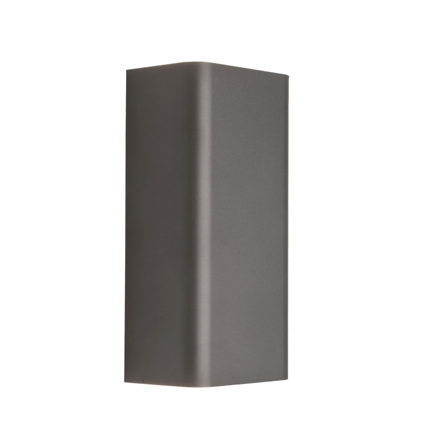 Licht-Erlebnisse Wandleuchte BERGEN, ohne Leuchtmittel, Metall GU10 Up Down H: 23 cm Graphit 2-flammig eckig Modern Wandlampe