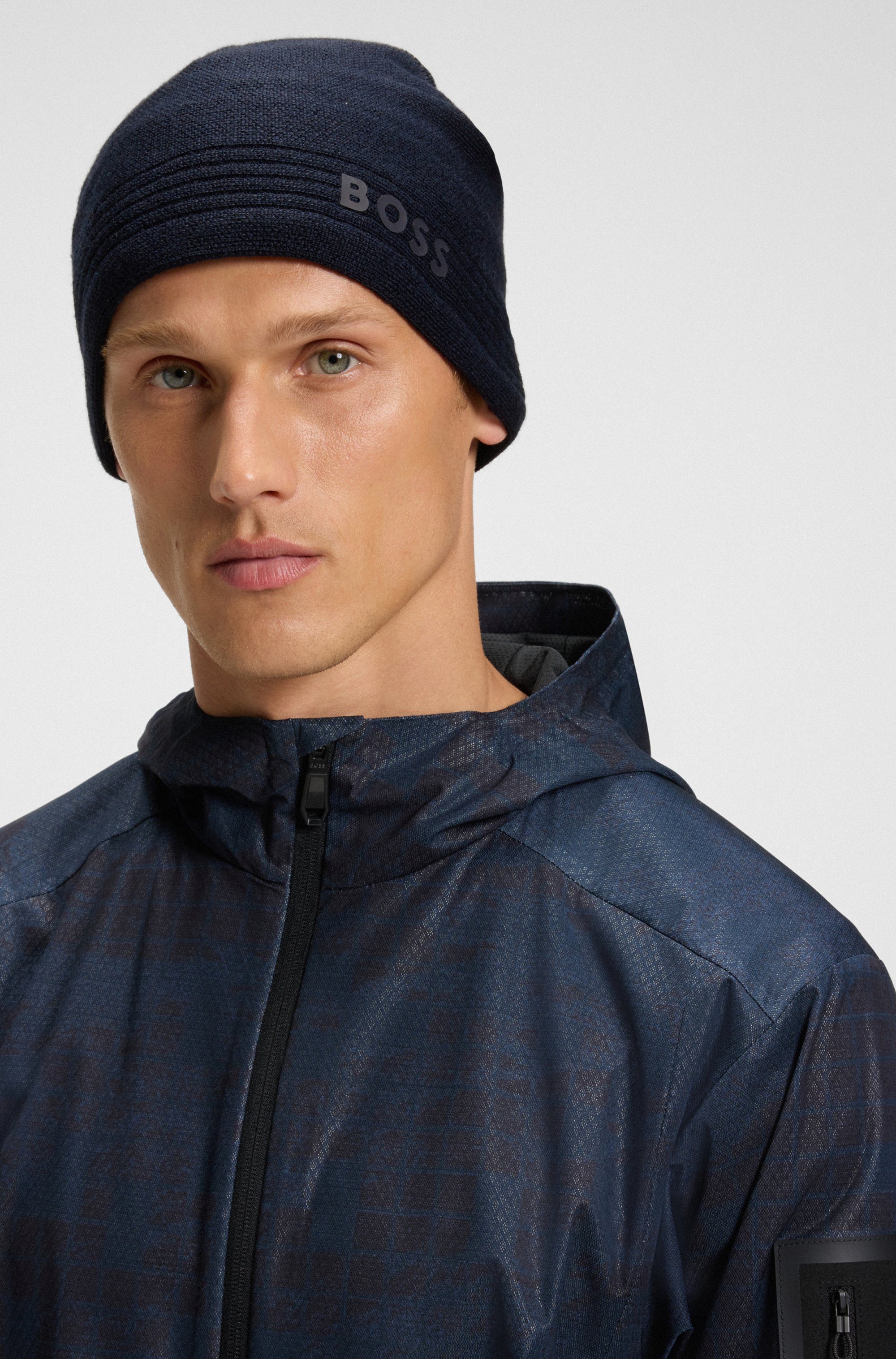 BOSS GREEN Beanie Afleece Beanie X mit gummiertem Logo günstig online kaufen