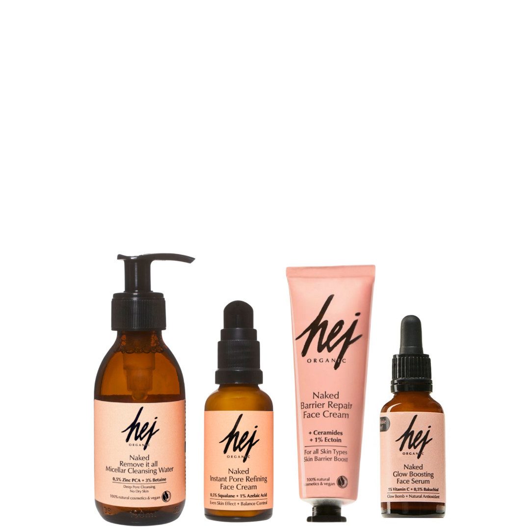 HEJ ORGANIC Hautpflege-Set Naked Care Set, 4-tlg.