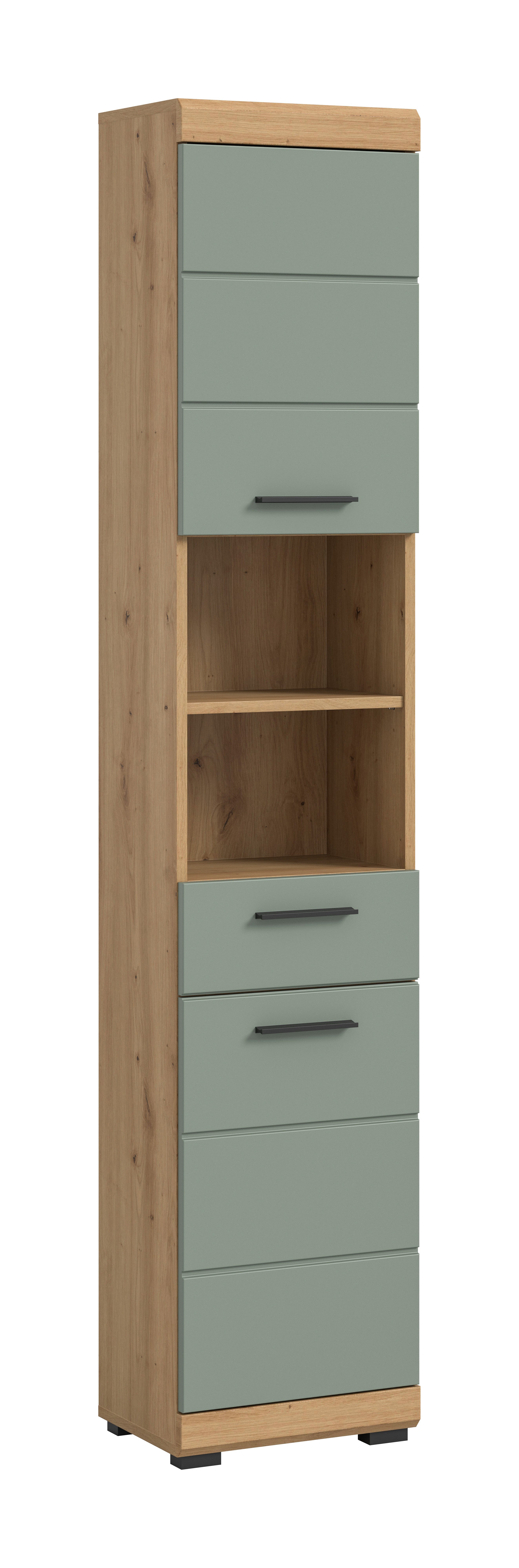 furnling Hochschrank Scott 2 Türen, 2 offene Fächer, Badezimmermöbel, Badsc günstig online kaufen