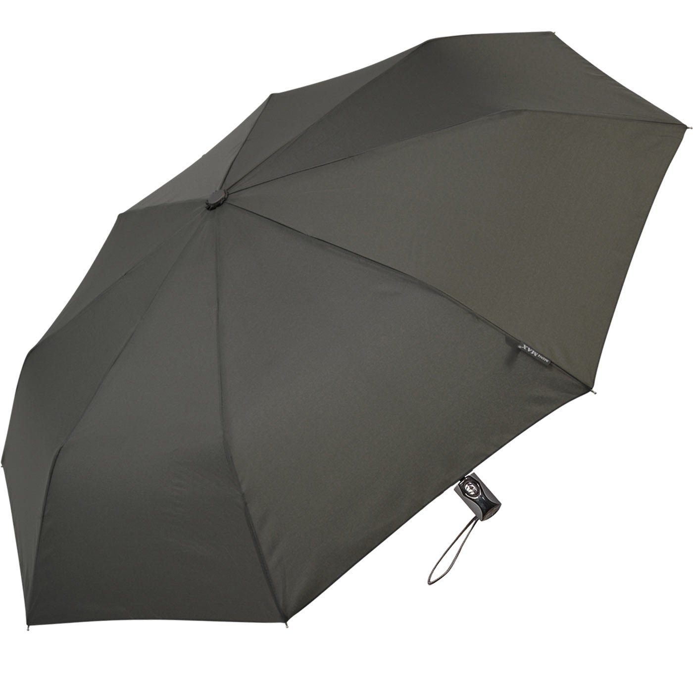 der uni, Begleiter grau miniMAX® Auf-Zu-Automatik windsicher Impliva mit Taschenregenschirm zuverlässige