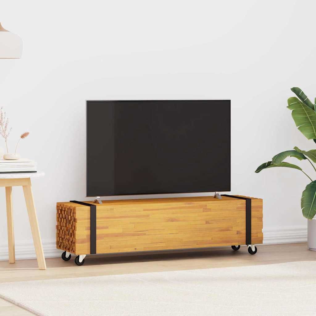 vidaXL TV-Schrank TV-Ständer Braun 110 x 30 x 30 cm Massivholz (1-St)