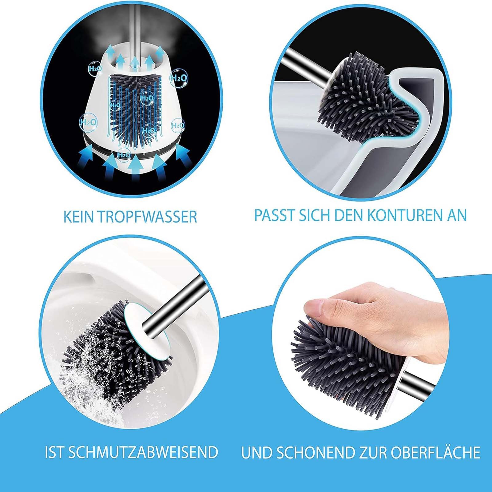 SICOO WC-Garnitur WC-Bürste Toilettenbürste Klobürste Bürstengarnitur, günstig online kaufen