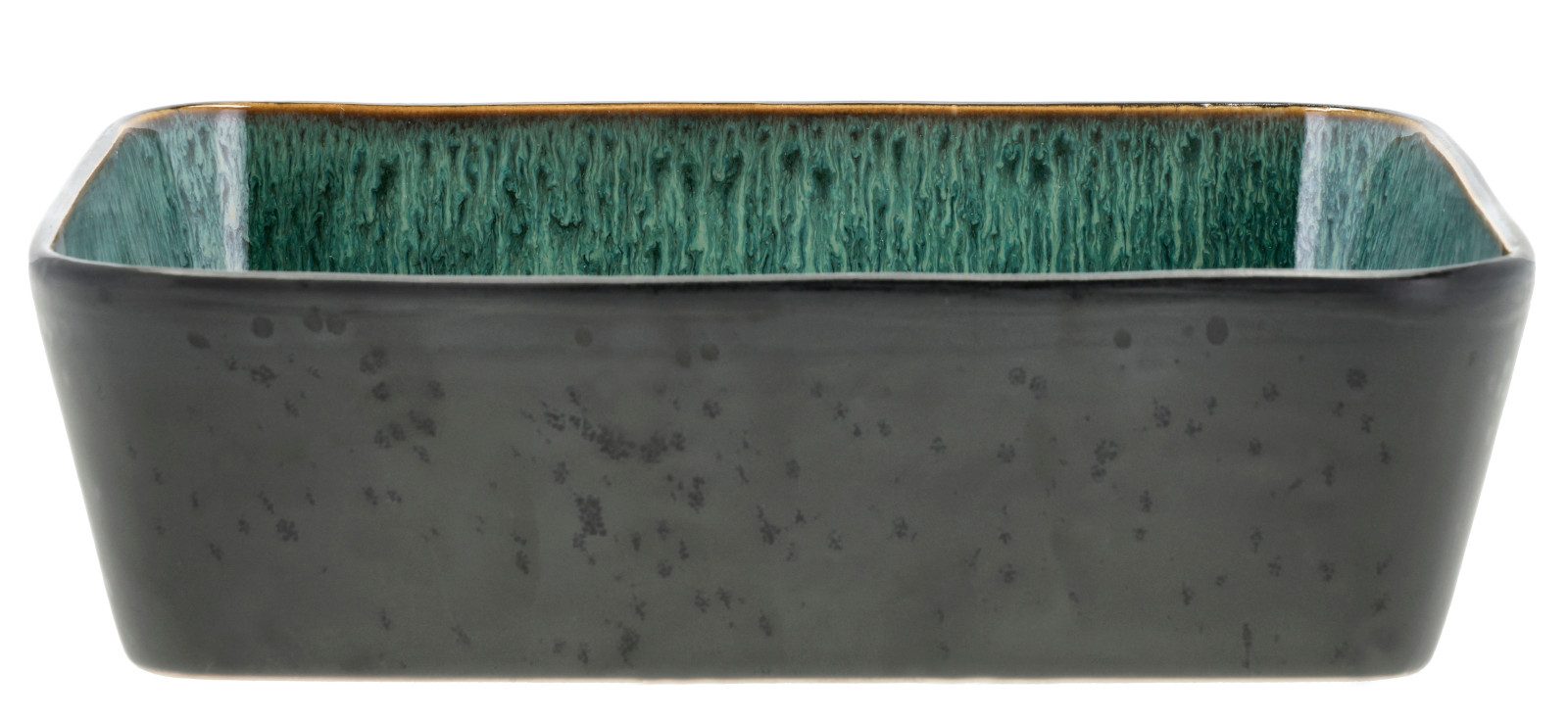 Bitz Auflaufform Auflaufform black/green 28 x 21cm, Steinzeug, Auflaufform 28 x 21 cm Schwarz/Grün