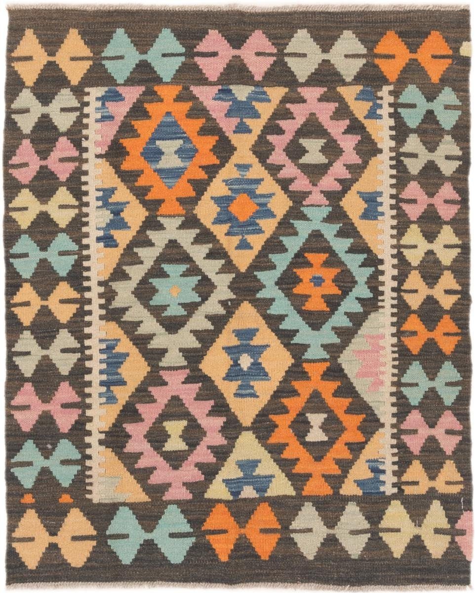 Orientteppich Kelim Afghan 82x99 Handgewebter Orientteppich, Nain Trading, rechteckig, Höhe: 3 mm