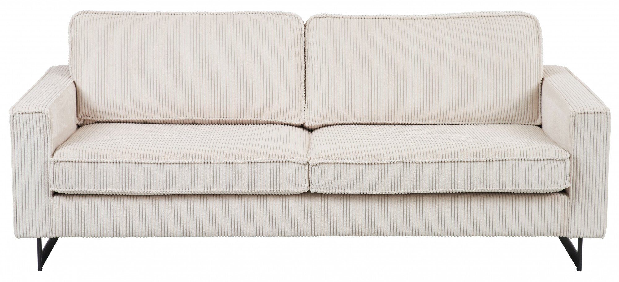 Home affaire 3-Sitzer "Pinto, 206 cm, Cord, Chenille, Lederoptik" mit Keder günstig online kaufen