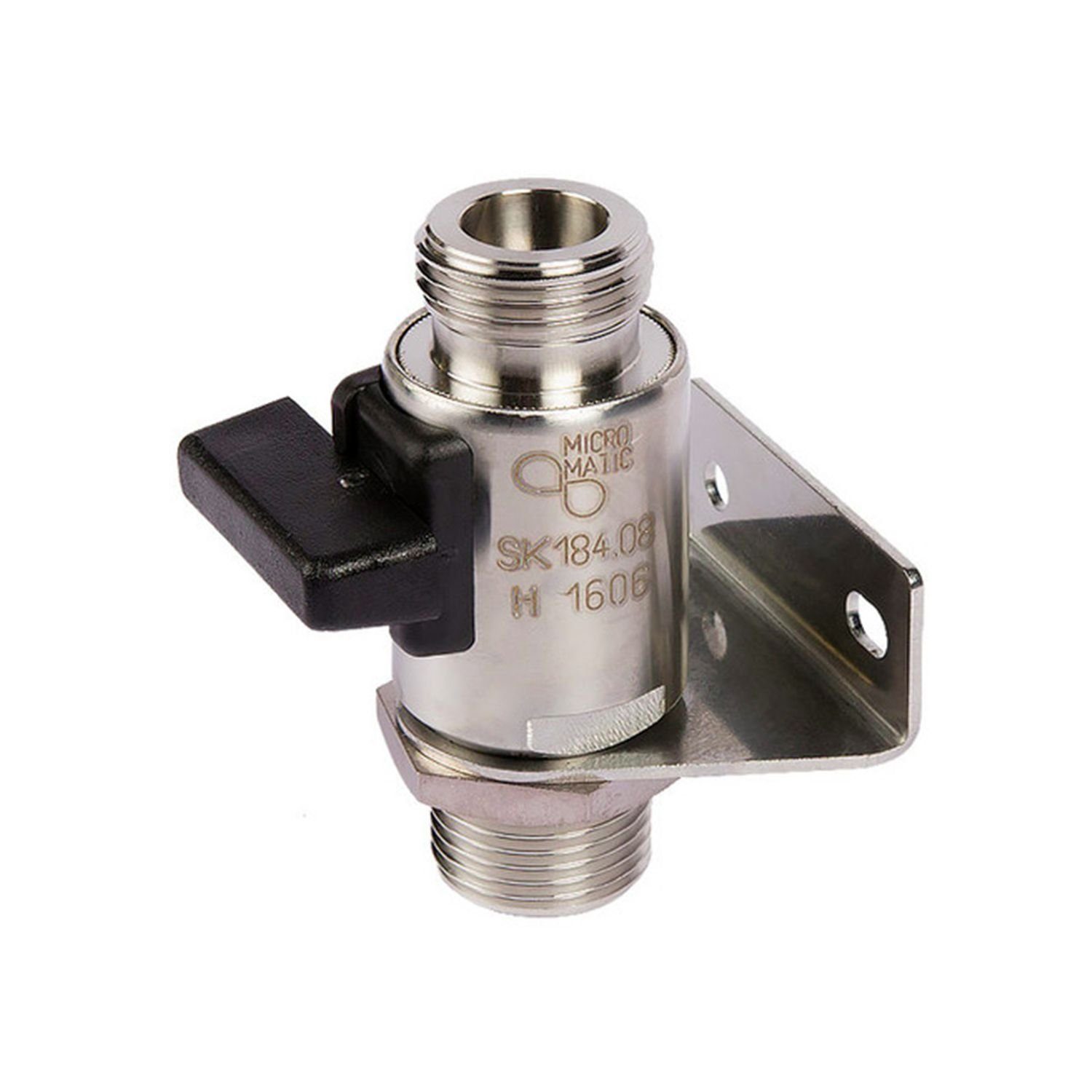 Micro Matic Wandhalter Wandhalter mit Abstellhahn, nw 7 und 10 mm:10 mm