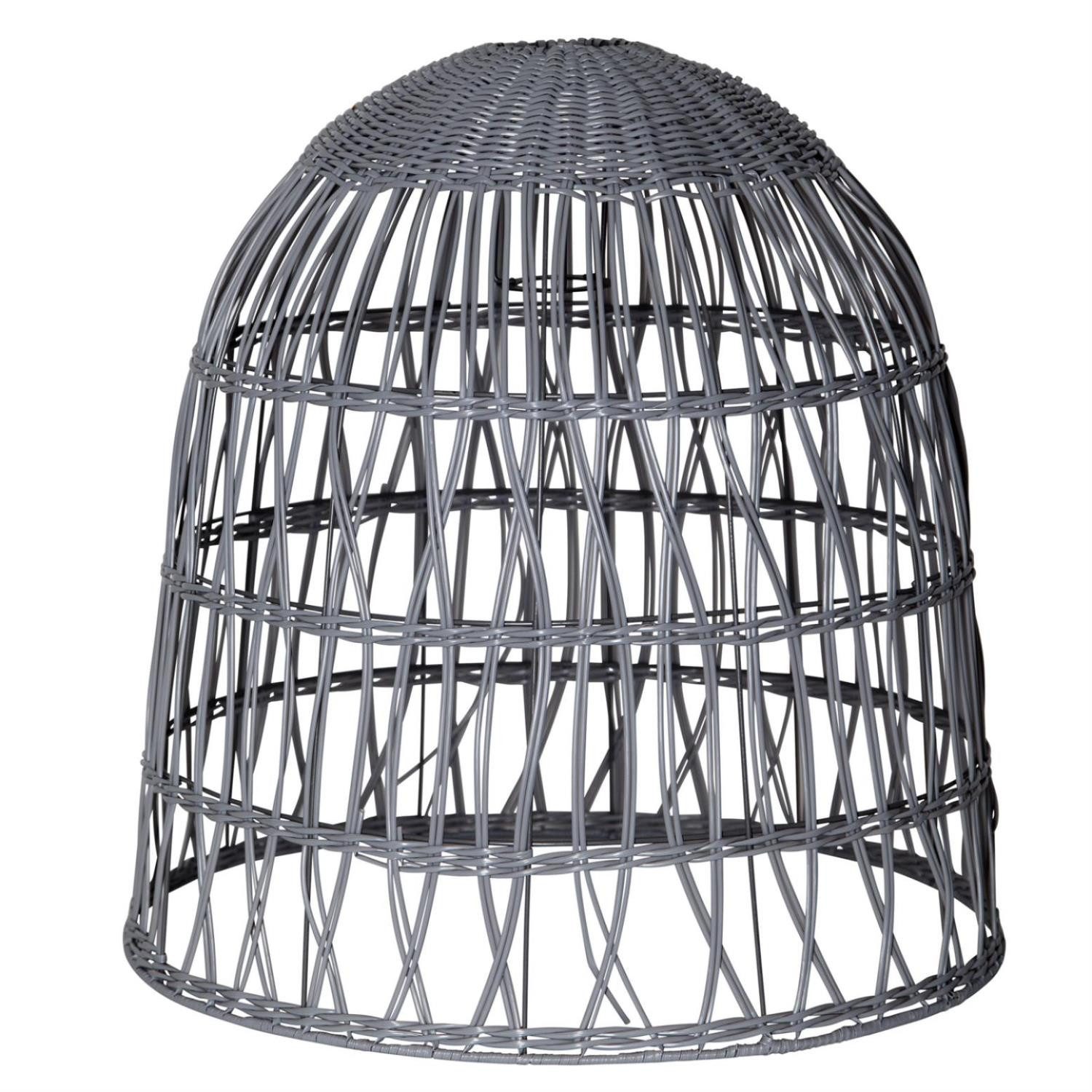 MARELIDA Лампыschirm BELL Rattanstil outdoor ohne Fassung H: 50cm wetterfest für Terrasse