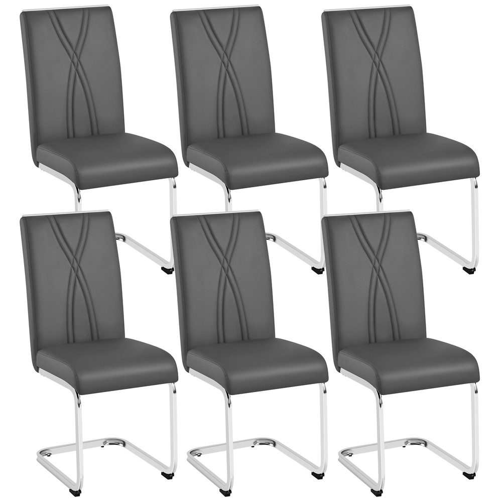 Yaheetech Esszimmerstuhl (6 St), 2/4/6er Küchenstühle-Set mit Metallunterge günstig online kaufen