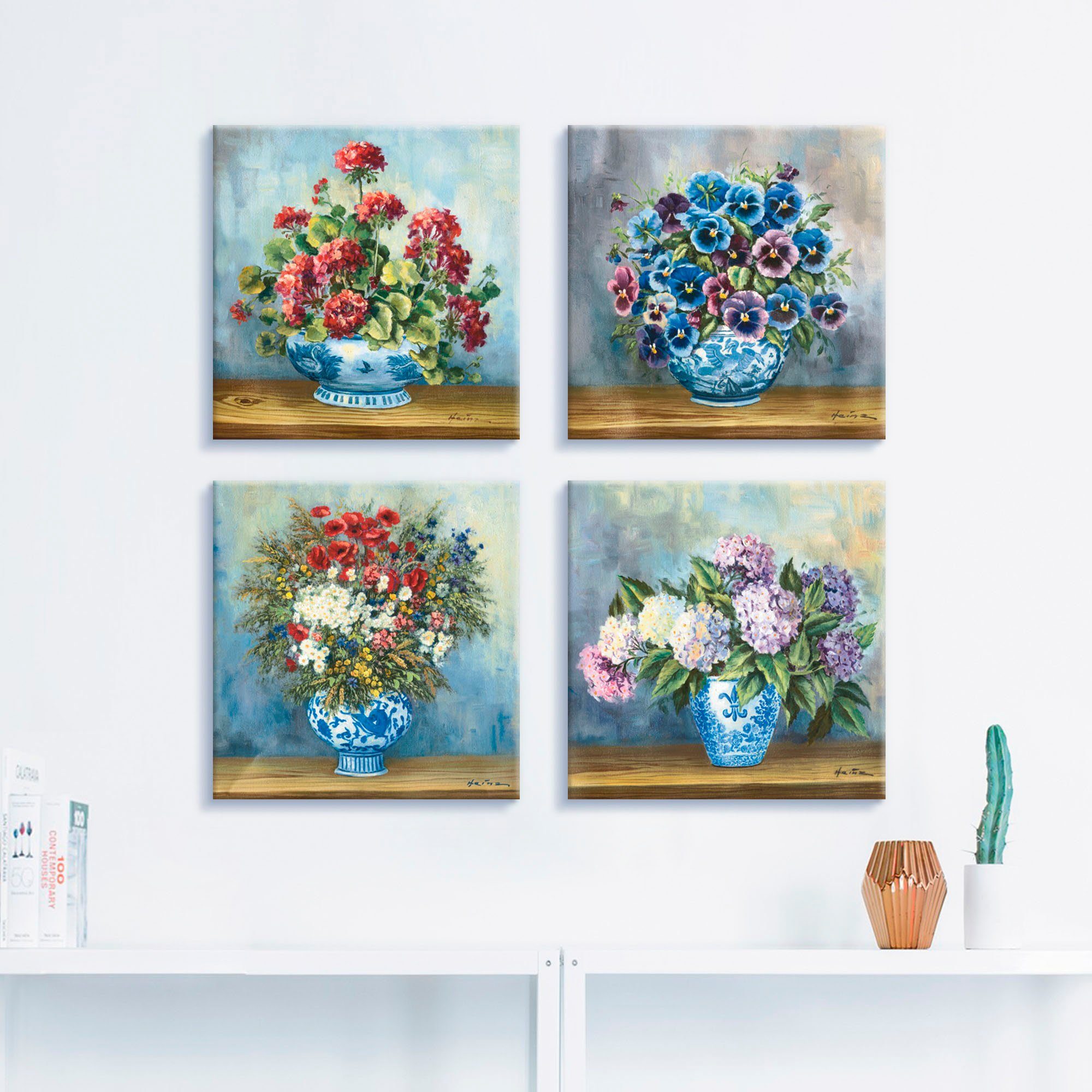 Artland Leinwandbild Blumen Bouqets, Blumen (4 günstig online kaufen